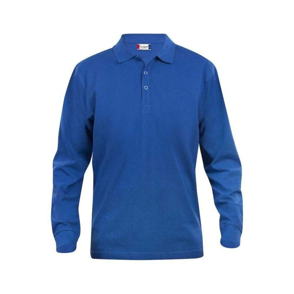 Clique Mens Classic Lincoln Long-Sleeved Polo Shirt / Royal Blue